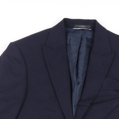 Mens UK Size 36 Marks and Spencer Regular Blue Suit Jacket