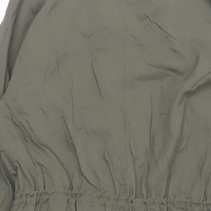 Womens UK Size 16 Mia Moda Green Trench Coat