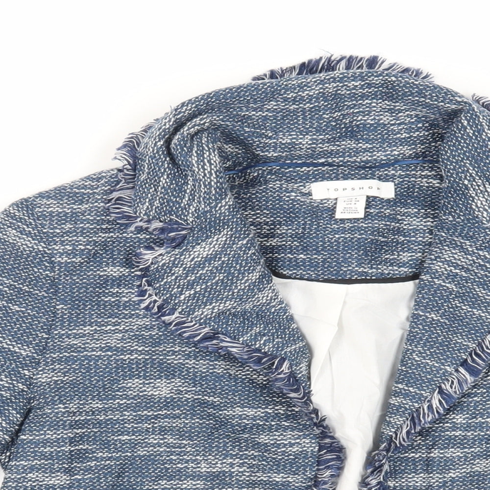 Womens UK Size 8 Topshop Blue Jacket