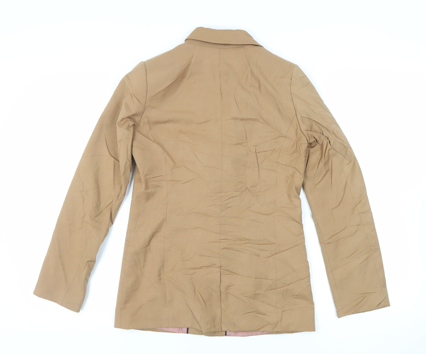 H&M Womens Beige Jacket Blazer Size 6 Button