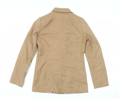 H&M Womens Beige Jacket Blazer Size 6 Button