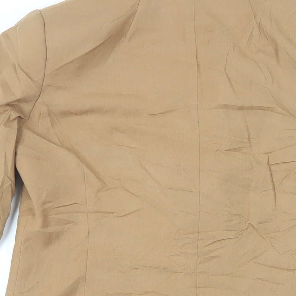 H&M Womens Beige Jacket Blazer Size 6 Button