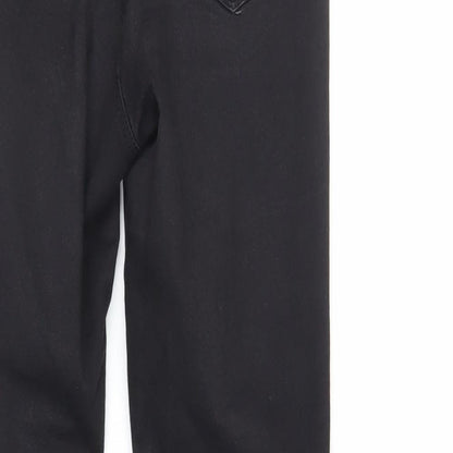 Miss Selfridge Womens Black Cotton Skinny Jeans Size 10 L31 in Regular Button