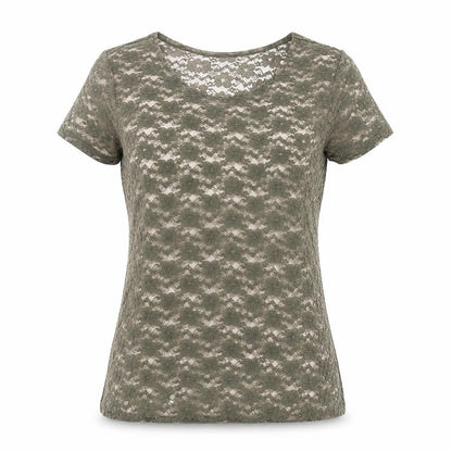 Womens UK Size M H&M Green Basic T-Shirt