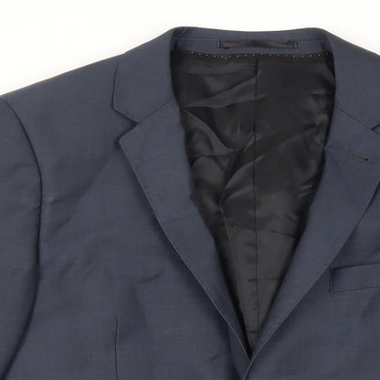 Mens UK Size 38 Topman Regular Blue Suit Jacket