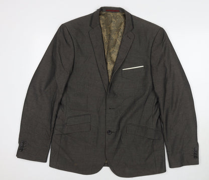 Mens UK Size 40 Burton Regular Grey Suit Jacket