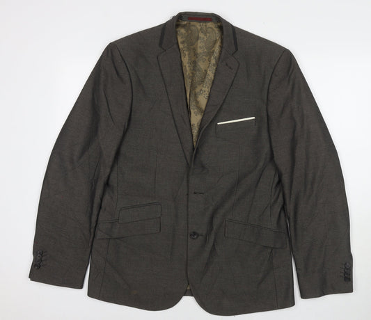 Mens UK Size 40 Burton Regular Grey Suit Jacket