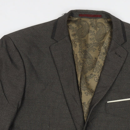 Mens UK Size 40 Burton Regular Grey Suit Jacket