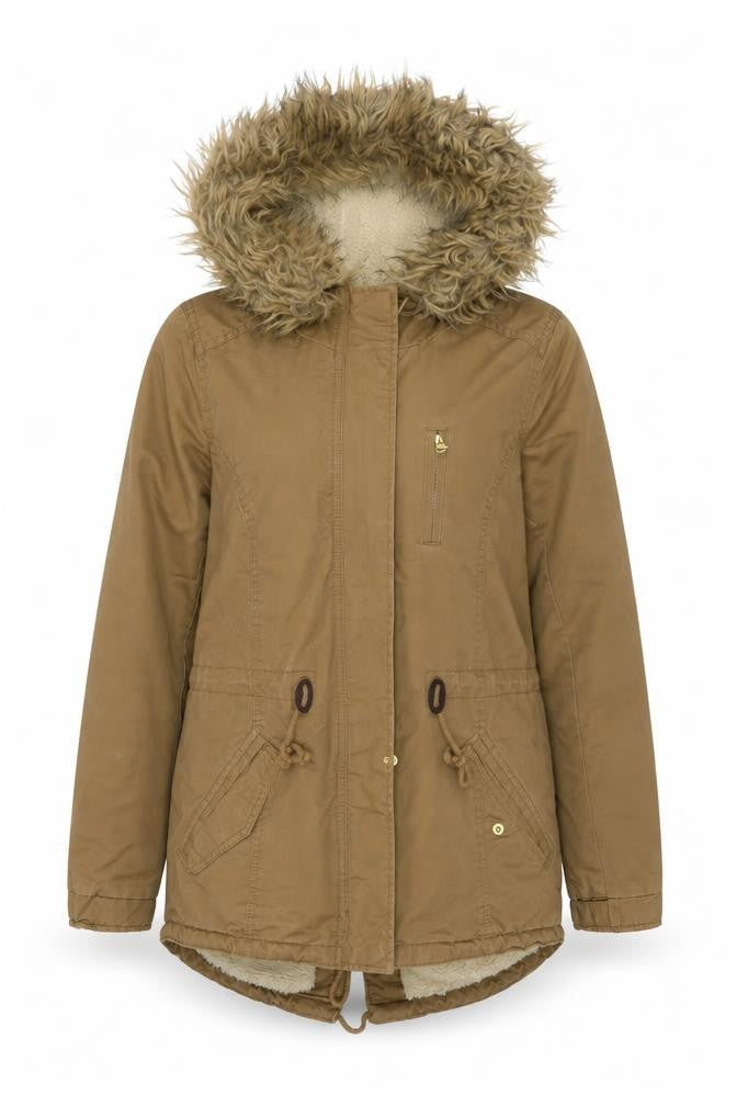Womens UK Size 8 Divided by H&M Brown Parka Coat