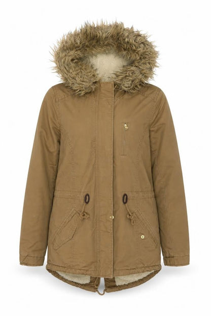 Womens UK Size 8 Divided by H&M Brown Parka Coat