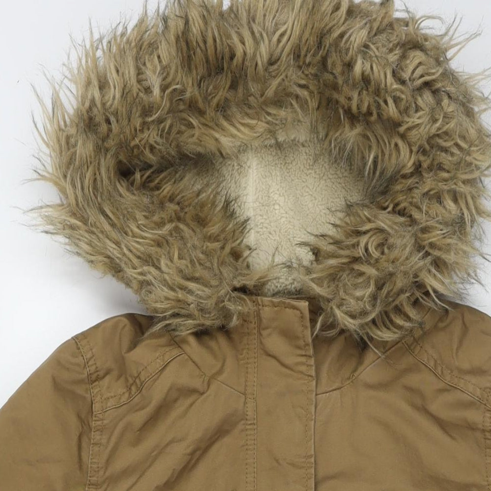 Womens UK Size 8 Divided by H&M Brown Parka Coat