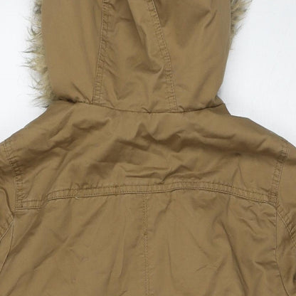 Womens UK Size 8 Divided by H&M Brown Parka Coat