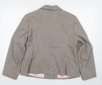 Klass Womens Brown Jacket Blazer Size 16 Button