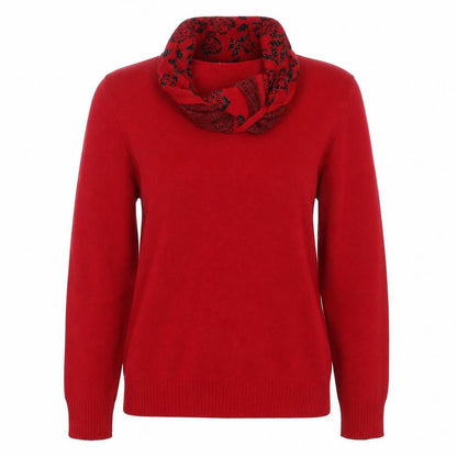 Womens UK Size S Pure & Natural Red Pullover Jumper