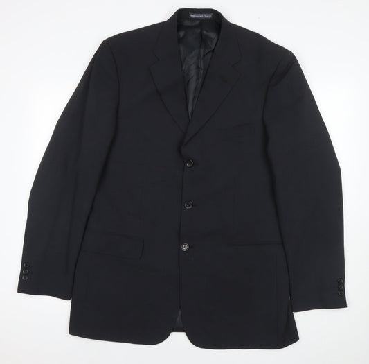 Mens UK Size 42 Greenwoods Regular Black Suit Jacket
