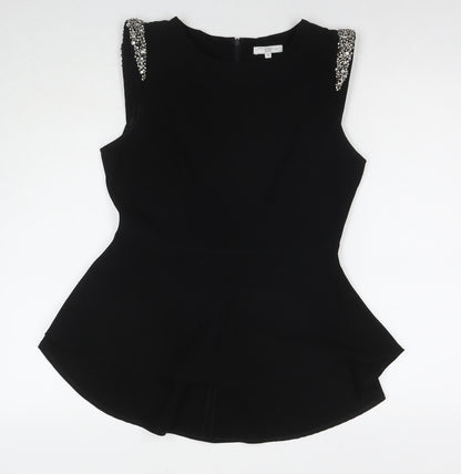 Womens UK Size 12 New Look Black Tunic Blouse