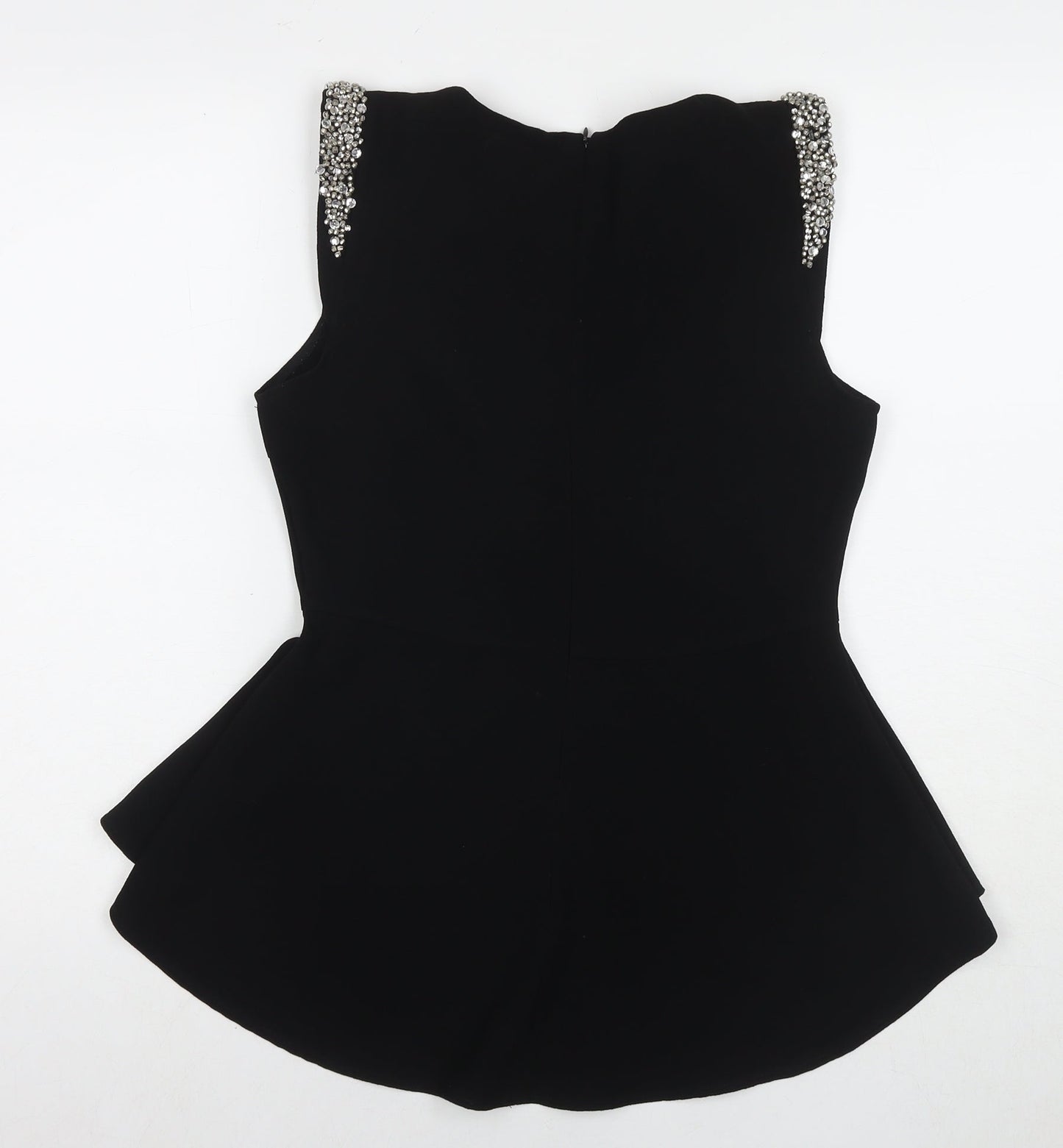Womens UK Size 12 New Look Black Tunic Blouse