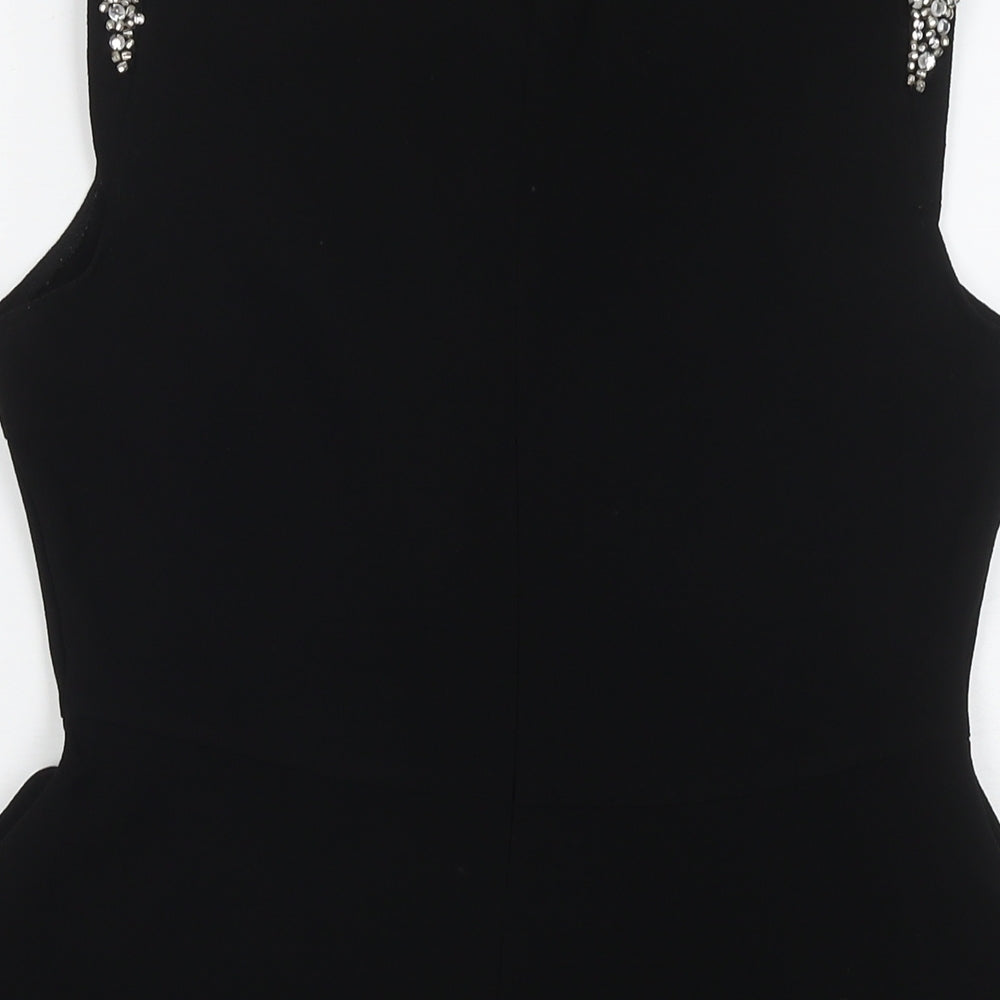 Womens UK Size 12 New Look Black Tunic Blouse