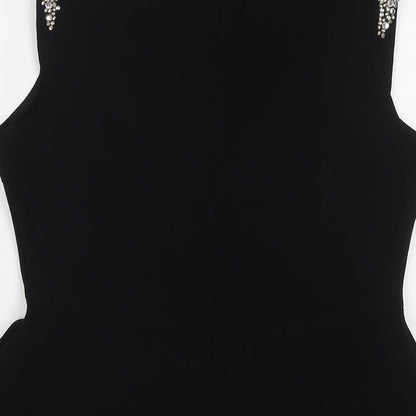Womens UK Size 12 New Look Black Tunic Blouse