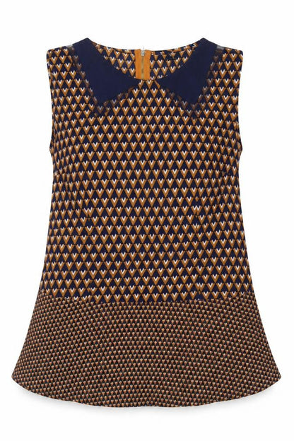 Womens UK Size 10 Max Brown Basic Blouse
