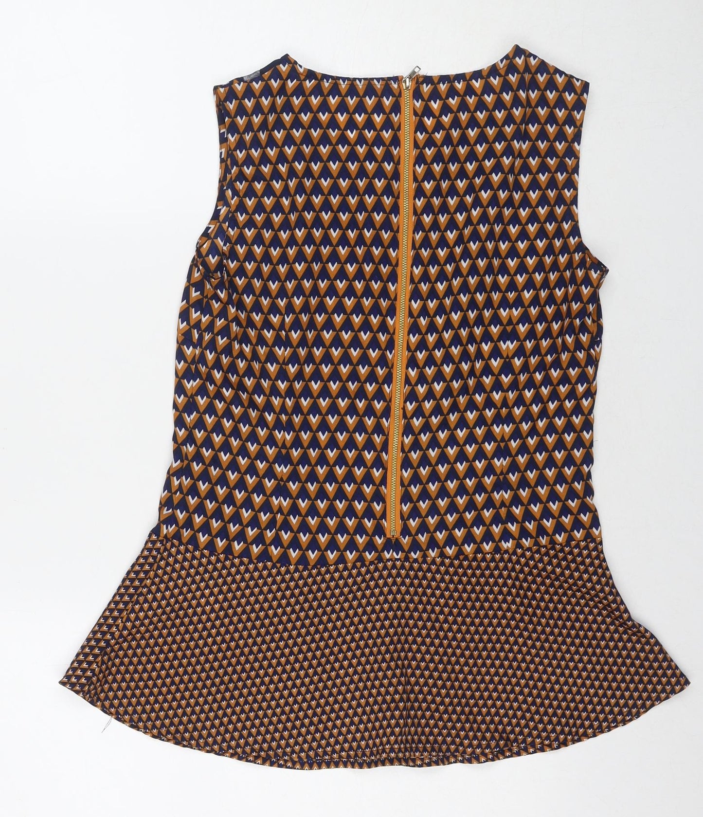 Womens UK Size 10 Max Brown Basic Blouse