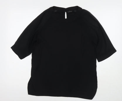 Womens UK Size 10 River Island Black Basic Blouse