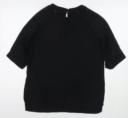 Womens UK Size 10 River Island Black Basic Blouse