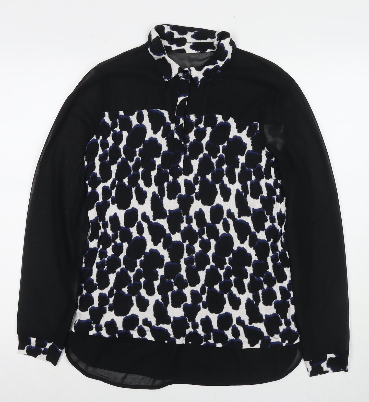 Womens UK Size M NEXT Black Basic Blouse