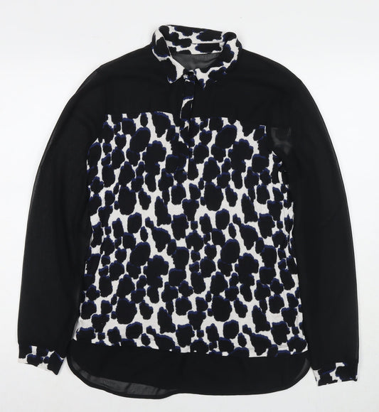 Womens UK Size M NEXT Black Basic Blouse
