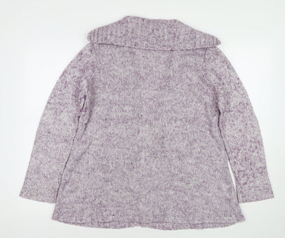 Womens UK Size M Bonmarché Purple Cardigan Jumper
