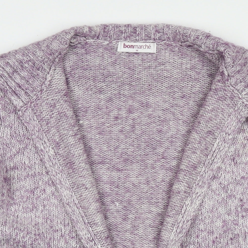 Womens UK Size M Bonmarché Purple Cardigan Jumper