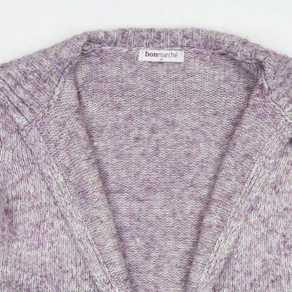 Womens UK Size M Bonmarché Purple Cardigan Jumper