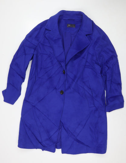 Womens UK Size 12 Marks and Spencer Blue Overcoat