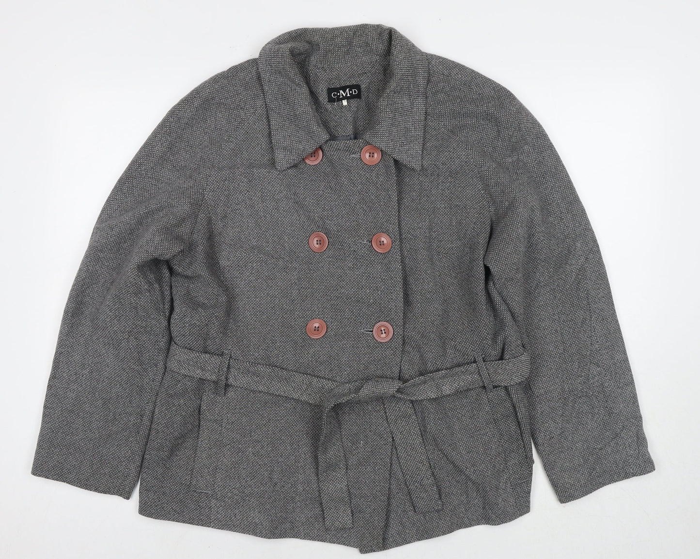 Womens UK Size 18 CMD Grey Pea Coat