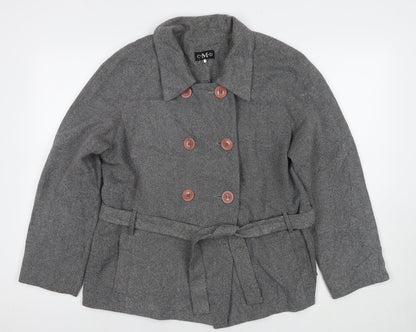 Womens UK Size 18 CMD Grey Pea Coat