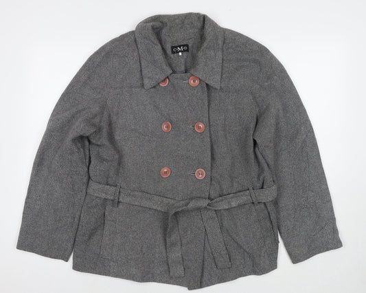 Womens UK Size 18 CMD Grey Pea Coat