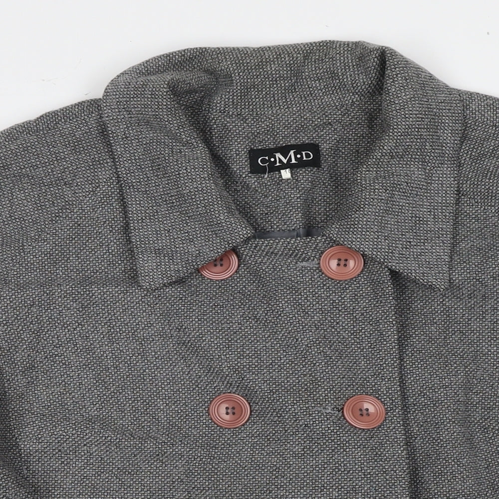 Womens UK Size 18 CMD Grey Pea Coat