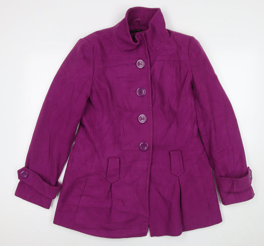 Womens UK Size 12 Dunnes Stores Purple Overcoat
