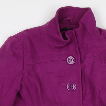 Womens UK Size 12 Dunnes Stores Purple Overcoat