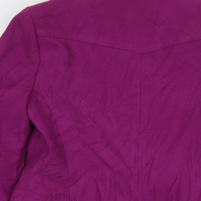 Womens UK Size 12 Dunnes Stores Purple Overcoat