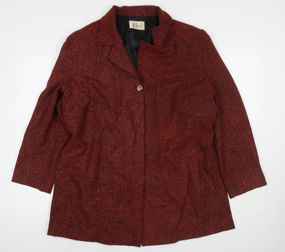 Womens UK Size 18 ELVI Red Overcoat