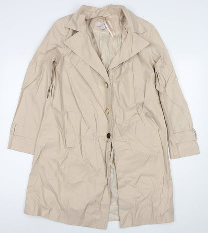 Womens UK Size 8 Dorothy Perkins Beige Trench Coat