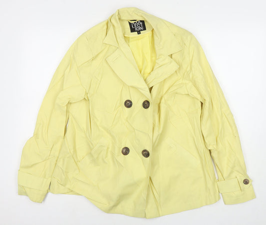Womens UK Size 12 Debenhams Yellow Trench Coat