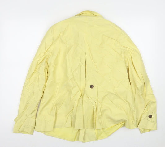 Womens UK Size 12 Debenhams Yellow Trench Coat
