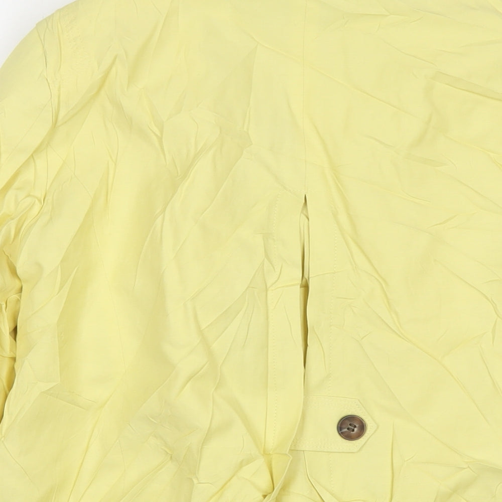 Womens UK Size 12 Debenhams Yellow Trench Coat