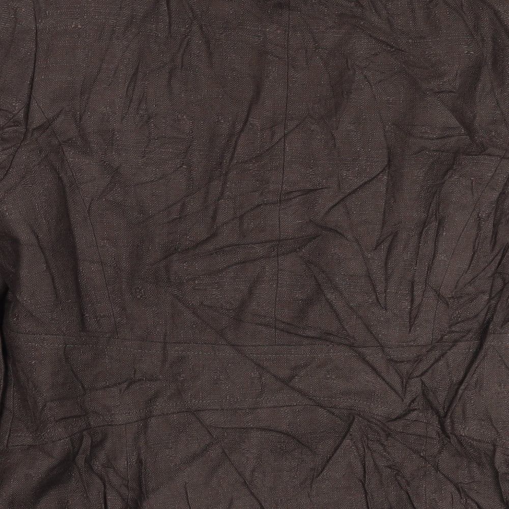 Principles Womens Brown Jacket Blazer Size 14 Button