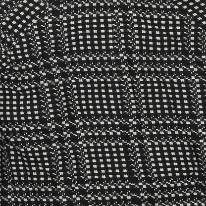Marks and Spencer Womens Black Check Pea Coat Coat Size 12 Button