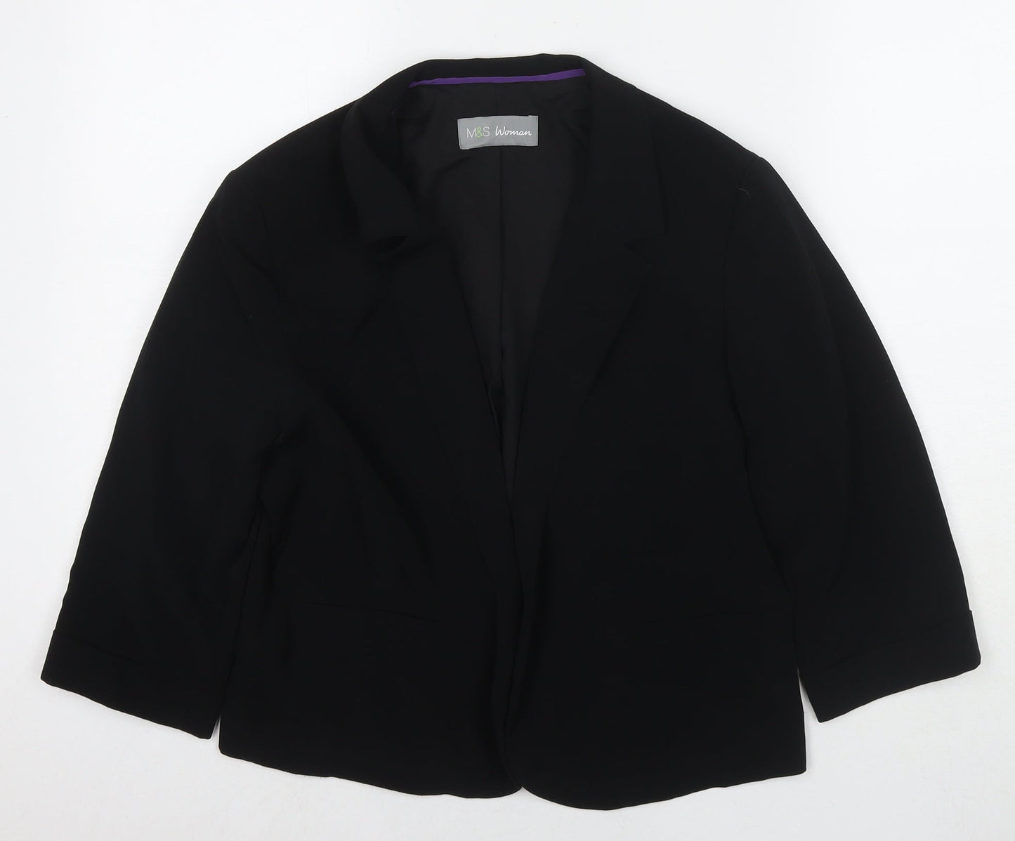 Womens UK Size 14 Marks and Spencer Black Jacket