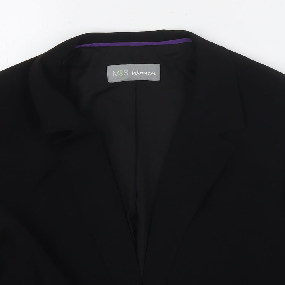 Womens UK Size 14 Marks and Spencer Black Jacket