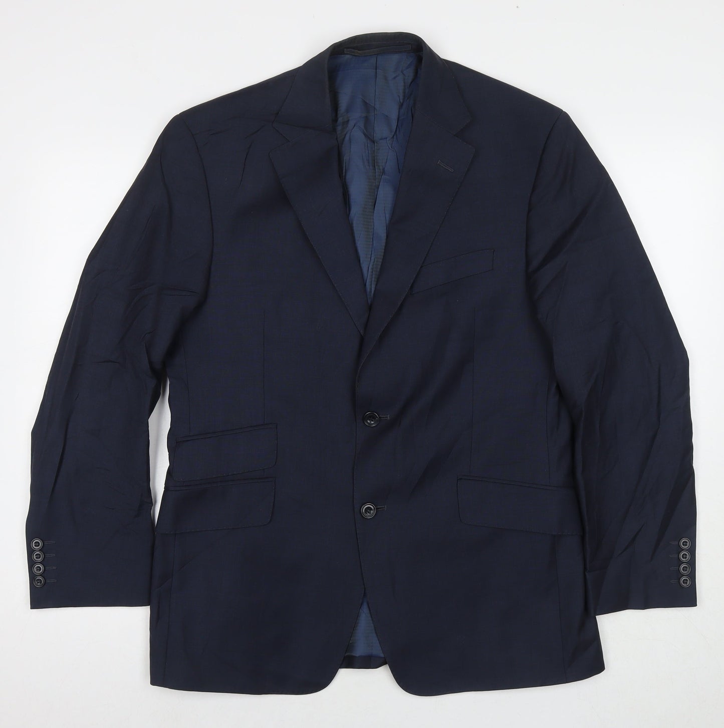 Mens UK Size 40 Marks and Spencer Regular Blue Suit Jacket